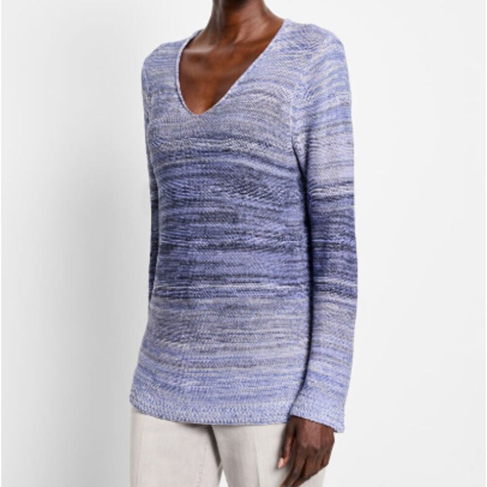 NEW NIC + ZOE Women's Purple Multi Hazy Shades Sweater Size S